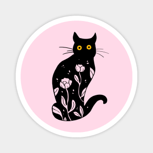 Floral Kitty Magnet